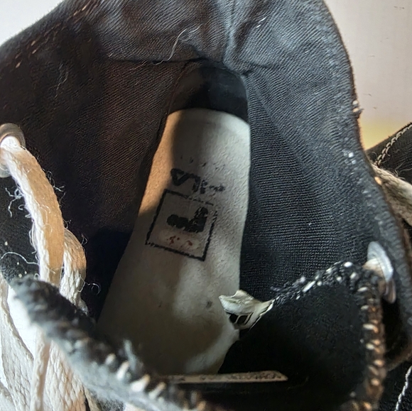 FILA Women's Black High-top Canvas Platform Sneakers - Picture 12 of 16